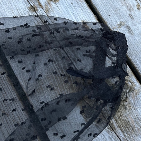 Pull&Bear⎪Polka Dot Printed Organza Shirt - Picture 7 of 9